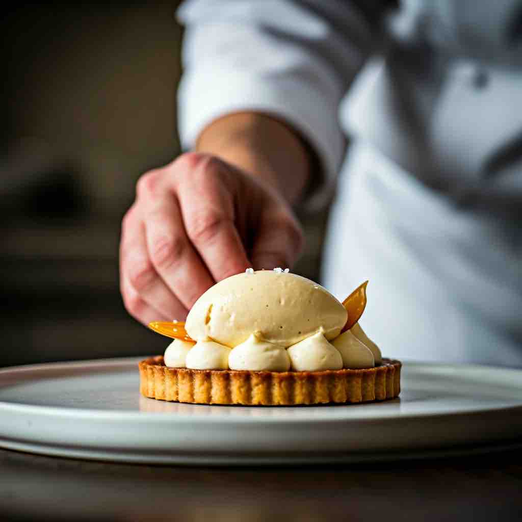 Une tartelette crémeuse en dessert